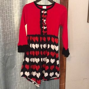 Little Girl red heart dress